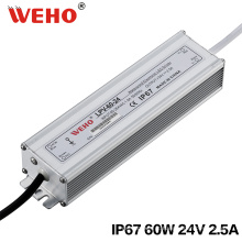 Fonte de alimentação impermeável IP67 do interruptor do diodo emissor de luz de 60W 24V